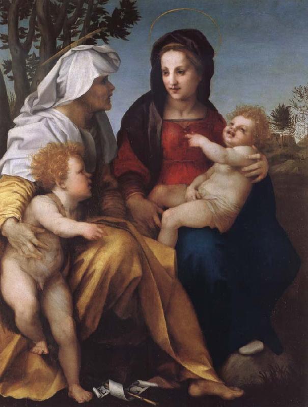 Andrea del Sarto THe Madonna and Child with Saint Elzabeth and Saint John the Baptist Germany oil painting art